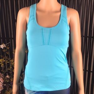 Fila Sport Activewear Racerback Teal Workout Top